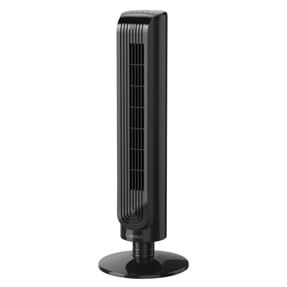 Lasko 32" Black Oscillating Tower Fan with Remote Control