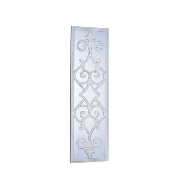 Large Rectangle White Casual Mirror (46.75 in. H x 13.38 in. W)