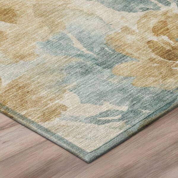 Chantille Machine Washable Indoor/Outdoor Abstract ACN3022 Spa 2 ft. x 7 ft. Runner Rug