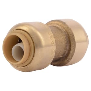 3/8 in. (1/2 in. O.D.) Push-to-Connect Brass Coupling Fitting