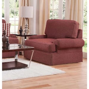 Rustic Red Polyester Arm Chair (Set of 1)
