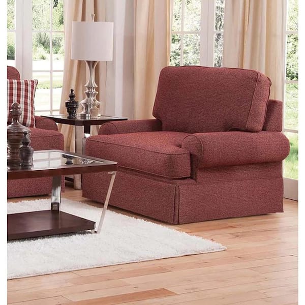 American Furniture Classics Rustic Red Polyester Arm Chair (Set of 1)