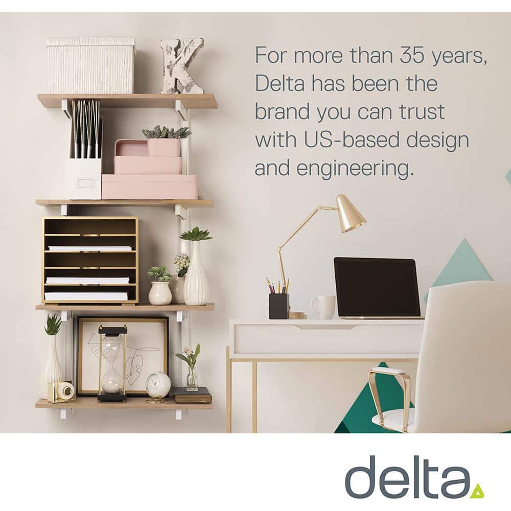 Light Oak 4-Tier Adjustable Floating Wall Shelves