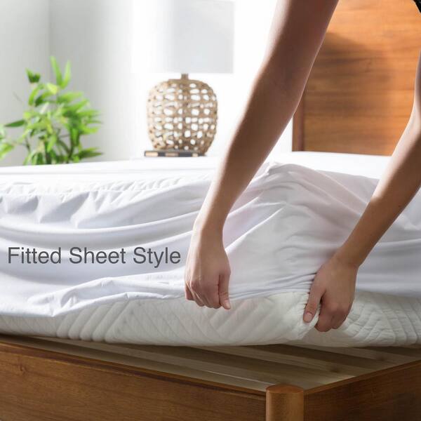 Bamboo Waterproof Mattress Protector 38cm Fully Fitted Skirt Topper in All Sizes 