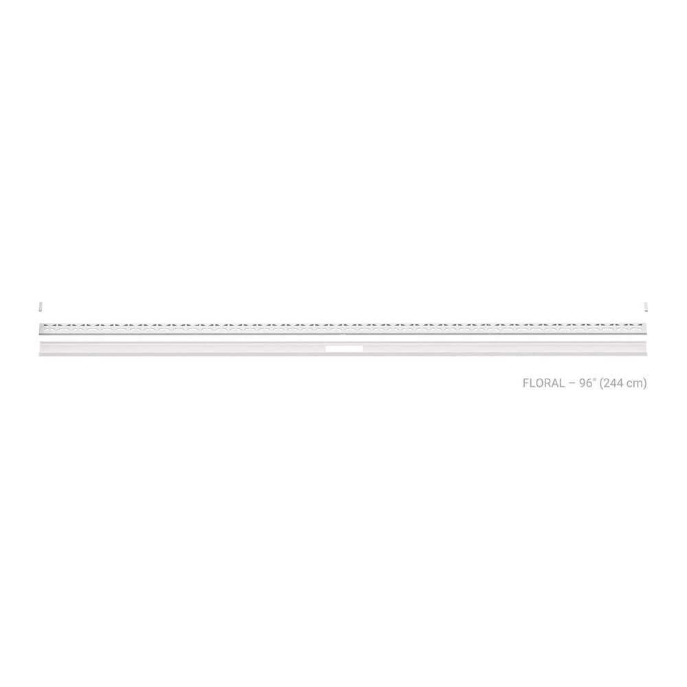 Kerdi-Line-Vario Matte White 96 in. Floral Grate and Channel Floor Installation Kit for Accessory price history on PriceWatchPro