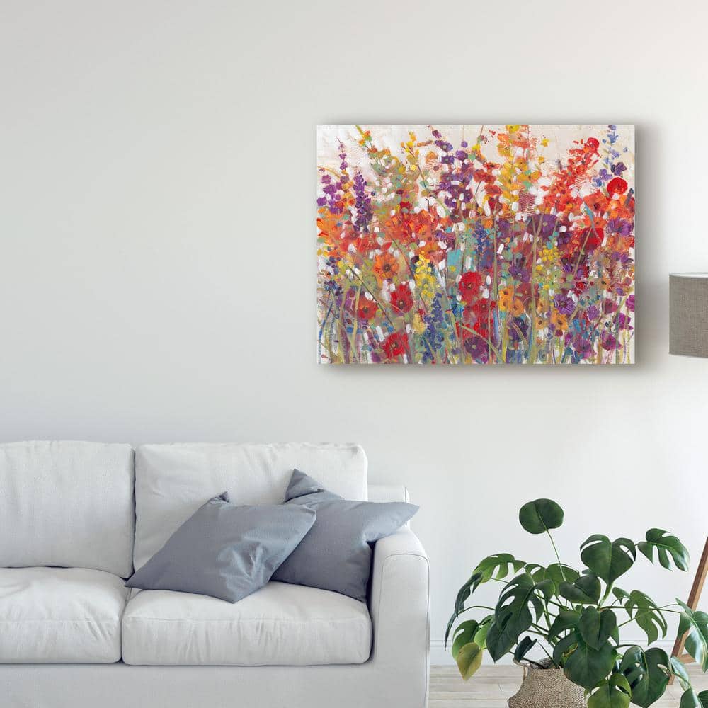 Vibrant Floral Abstract Canvas Print, 24x32