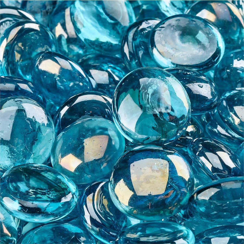 Tahitian Blue Fire Pit Glass Beads | 1/2 inch, 10 lbs