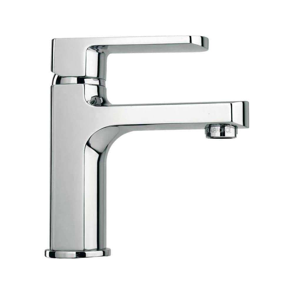 LaToscana Novello Single Hole 1-Handle Low-Arc Bathroom Faucet in Chrome, Grey -  86CR211