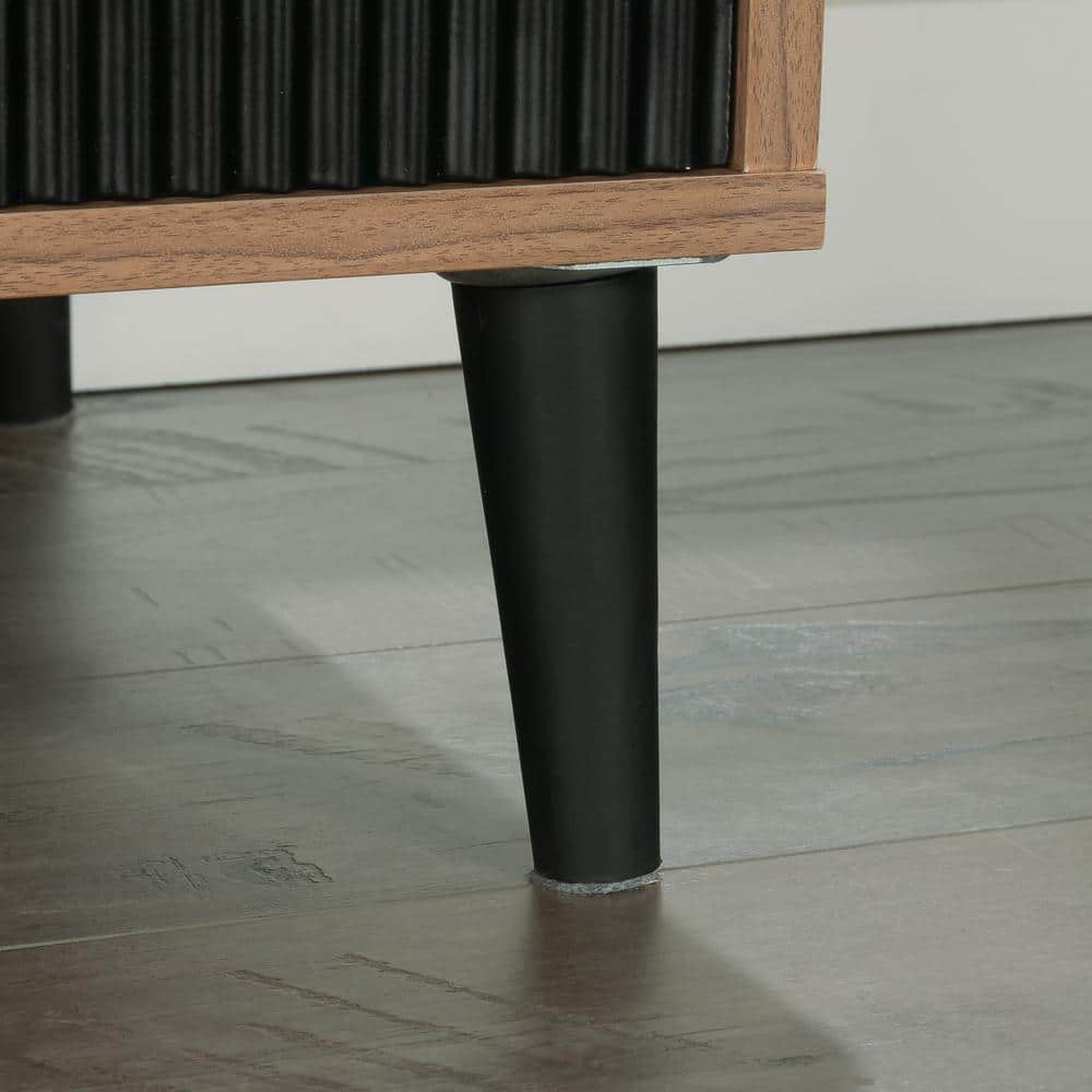 Serene Walnut and Black 2-Drawer Lateral File Cabinet