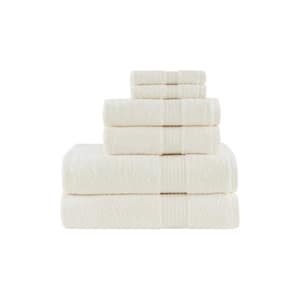 Organic 6-Piece Ivory Cotton Bath Towel Set