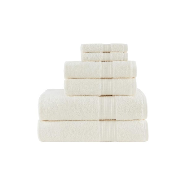 Madison Park Organic 6-Piece Ivory Cotton Bath Towel Set