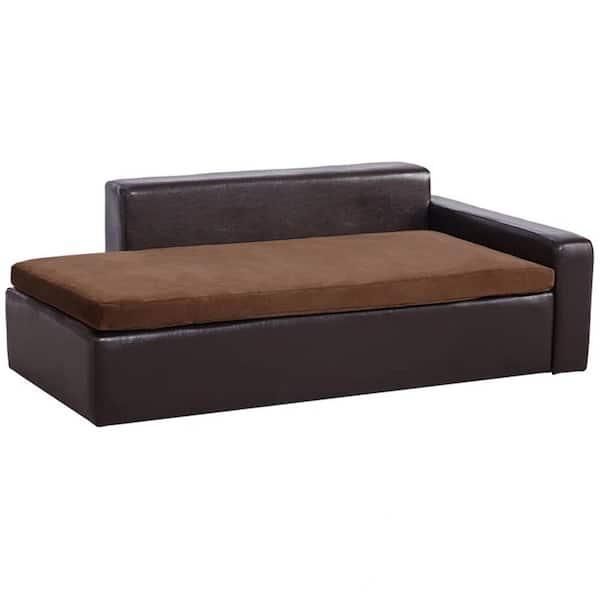 ATENGNES 110 lbs. Loading Black Pet Sofa Bed Dog Couch for Large-Sized Dogs and Cats