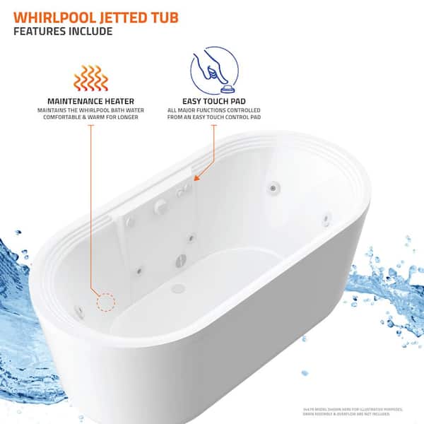 Universal Tubs Pearl 5 6 Ft Acrylic, Water Jet Bathtubs