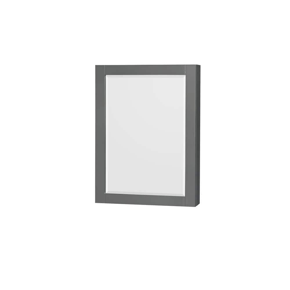 Sheffield 60-Inch Dark Gray Bathroom Vanity with White Carrara Marble Top and Mirror