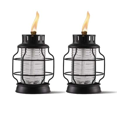 12 in. Large Red Metal Hurricane Oil Lantern Red (Set Of 2) FL822RHL2 - The  Home Depot