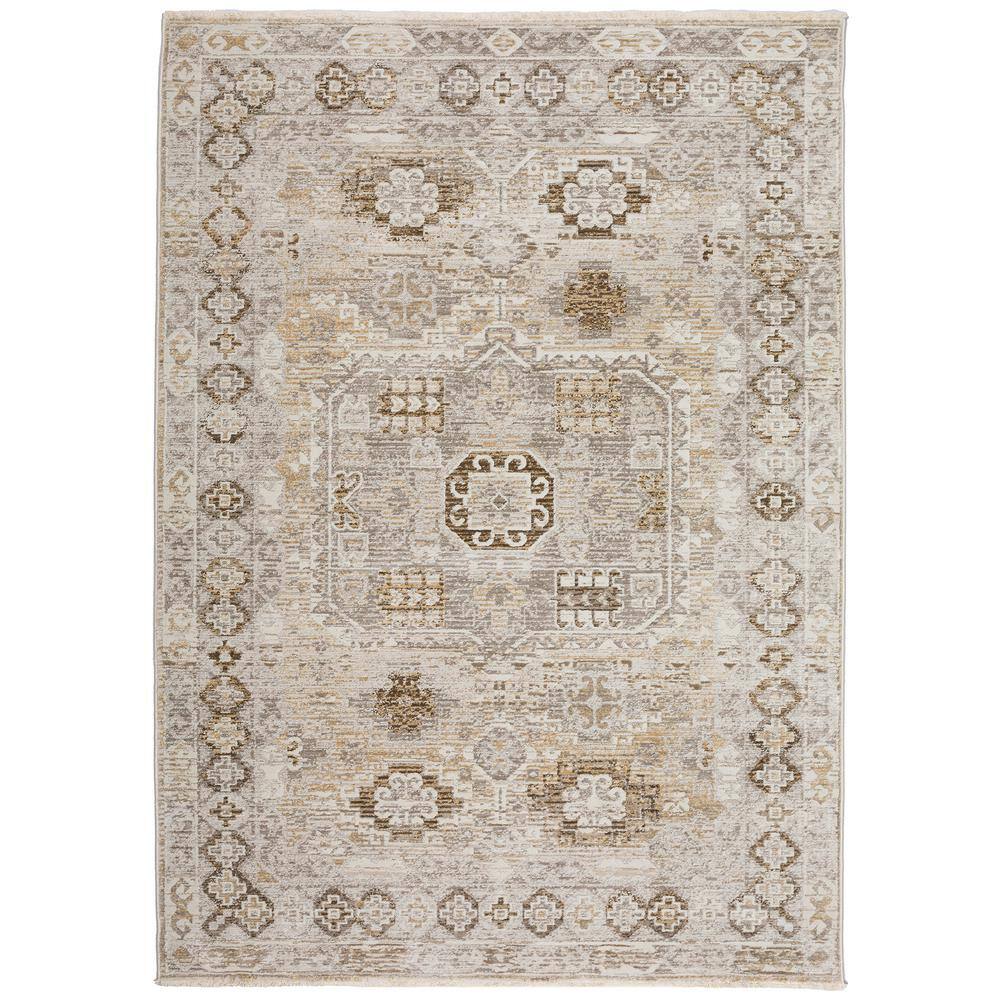 Izmir 9 ft. x 13 ft. 2 in. Beige Geometric Rug
