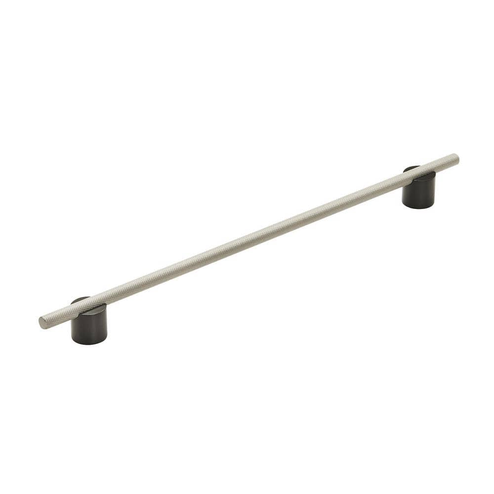 Transcendent 12-5/8 in. (320mm) Modern Matte Black/Silver Champagne Bar Cab