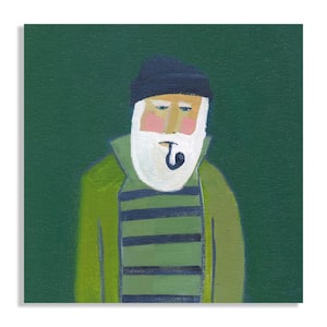 Sailor with Green Coat by Kate Mancini Unframed Canvas Art Print 22 in. x 22 in.
