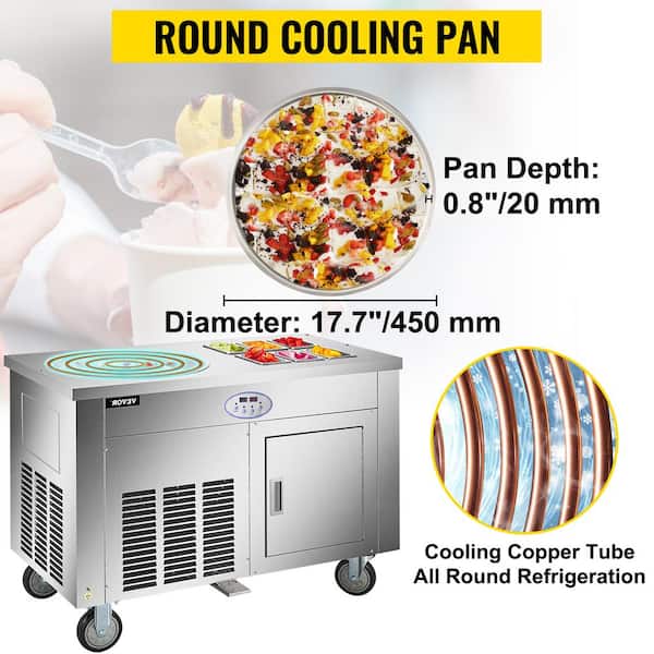 Whynter Portable 0.25 Qt Stainless Steel Instant Ice Cream Maker Frozen Pan  Roller ICR-300SS - The Home Depot