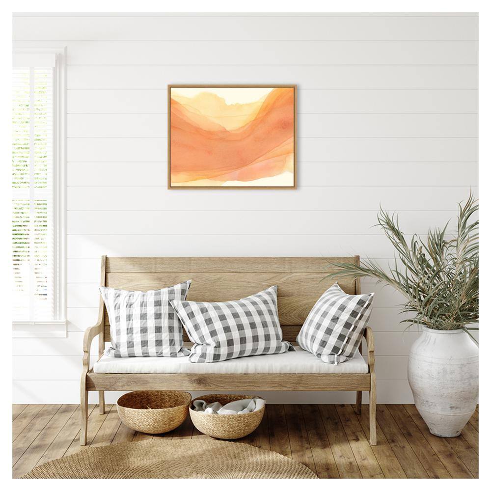 Sunset Layers Abstract Orange and Peach Canvas Print