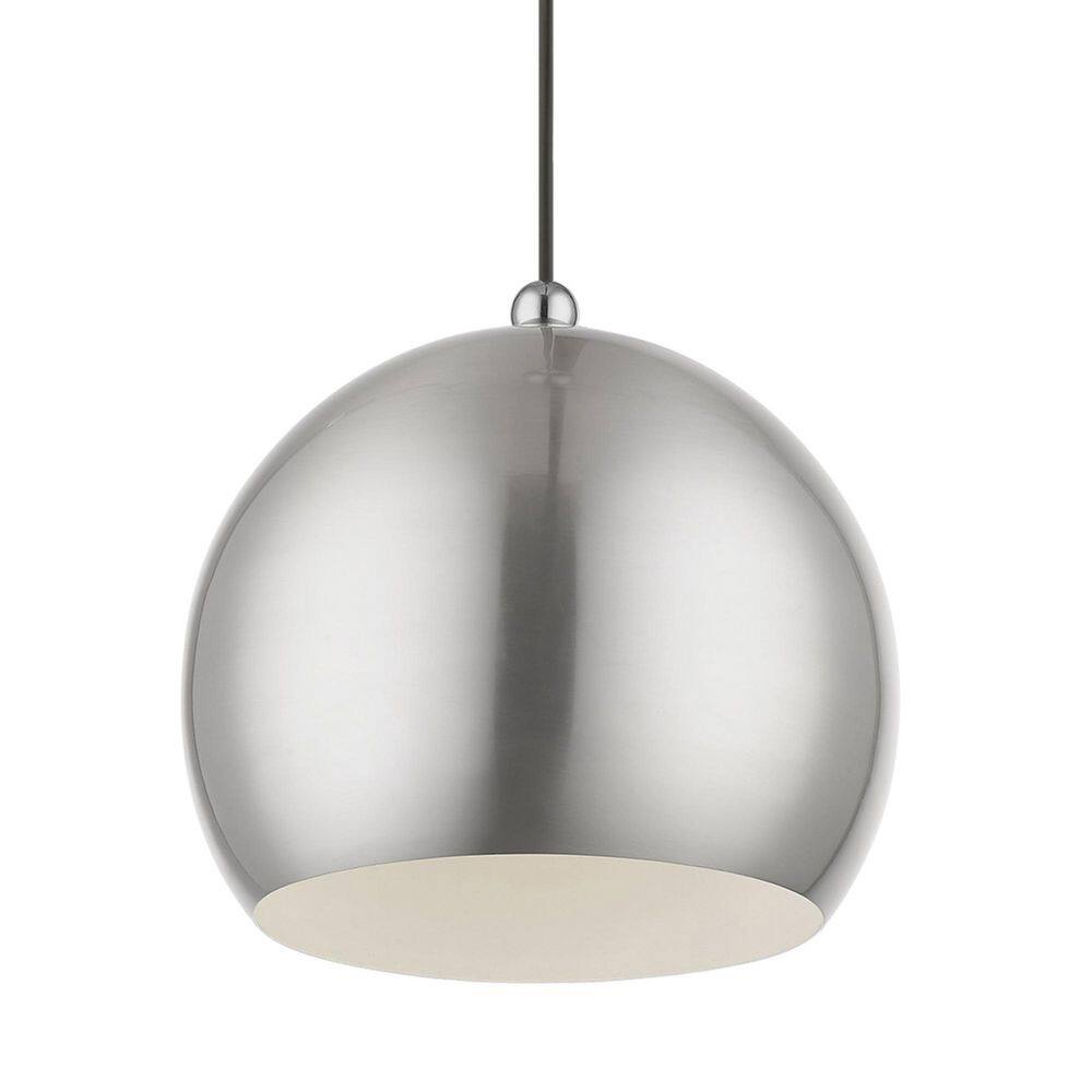 Stockton Brushed Nickel and Chrome Globe Pendant Light