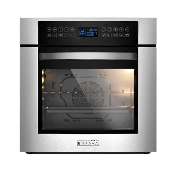 24 in. Electric Single Wall Oven 2.3 cu. ft. Capacity Touch Control Kitchen Compact Convection Oven in Stainless Steel