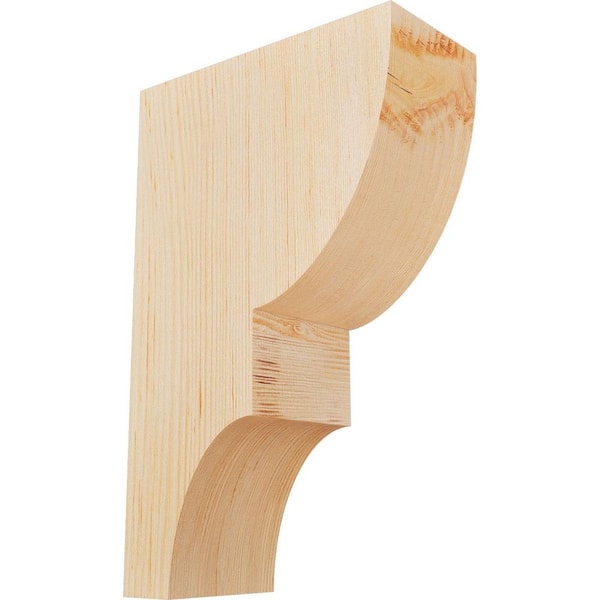 Ekena Millwork 3-1/2 in. x 8 in. x 12 in. Douglas Fir Ridgewood Smooth Corbel