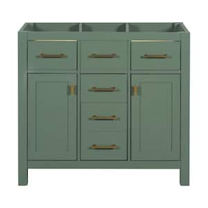 36 in. W x 18 in. D x 33 in. H Bath Vanity Cabinet without Top in Green