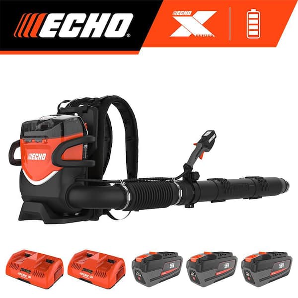 56V X Series 225 MPH 950 CFM Cordless Battery Powered Backpack Blower w/ (3) 8.0Ah Batteries and (2) Dual Port Chargers