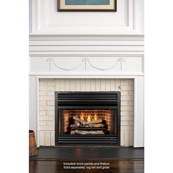 Universal Circulating Zero Clearance 42 in. Ventless Dual Fuel Fireplace Insert