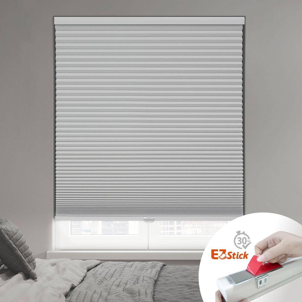 White Cordless Blackout EZ Stick No Tools No Drill Eco Polyester Cellular Shades-35.5 in. W x 60 in. L price history on PriceWatchPro
