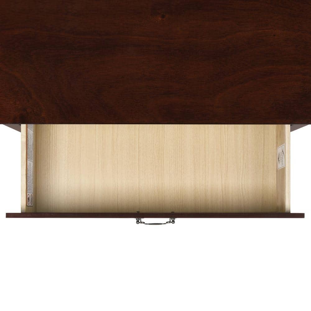 Ellington Transitional Cherry 2-Drawer Nightstand in Sleek Black