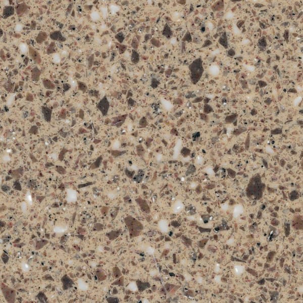 2 in. Solid Surface Countertop Sample in Sugar Maple