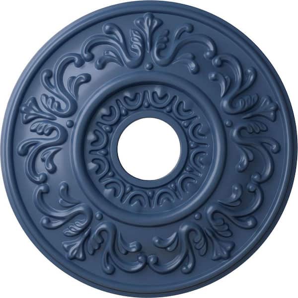 Ekena Millwork 18" x 3-1/2" ID x 1" Valletta Urethane Ceiling Medallion (Fits Canopies upto 3-1/2"), Hand-Painted Americana