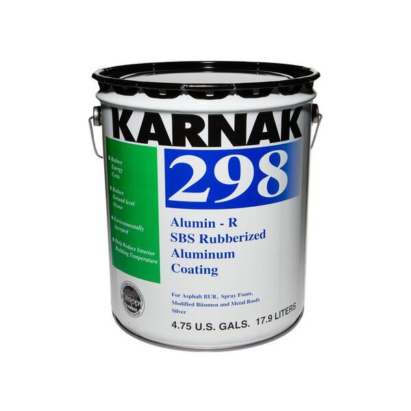 Karnak 5 Gal. SBS Rubberized Aluminum Asphalt Roof Coating2985AFHD