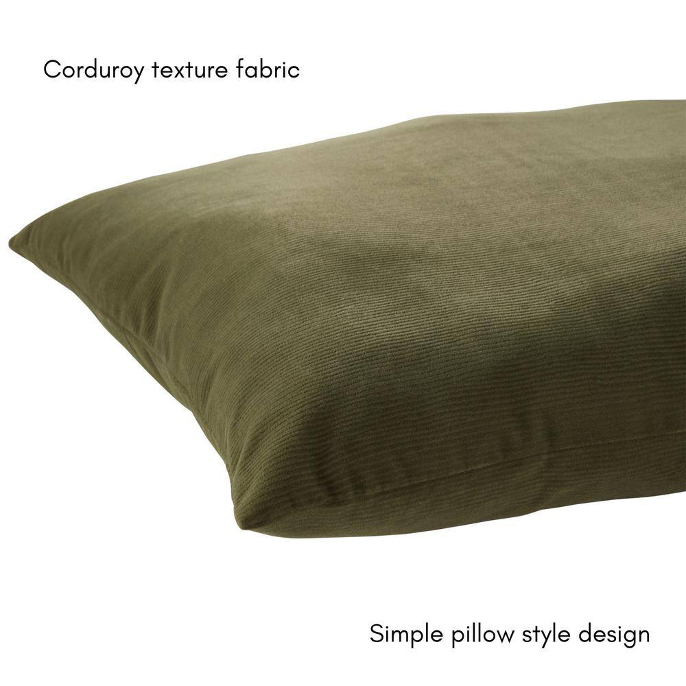 Small Sage Green Corduroy Reversible Throw Dog Bed