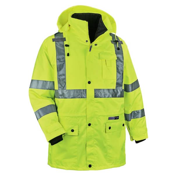 Ergodyne GloWear 8385 Men's 3XL Lime High Visibility 4-in-1 Jacket