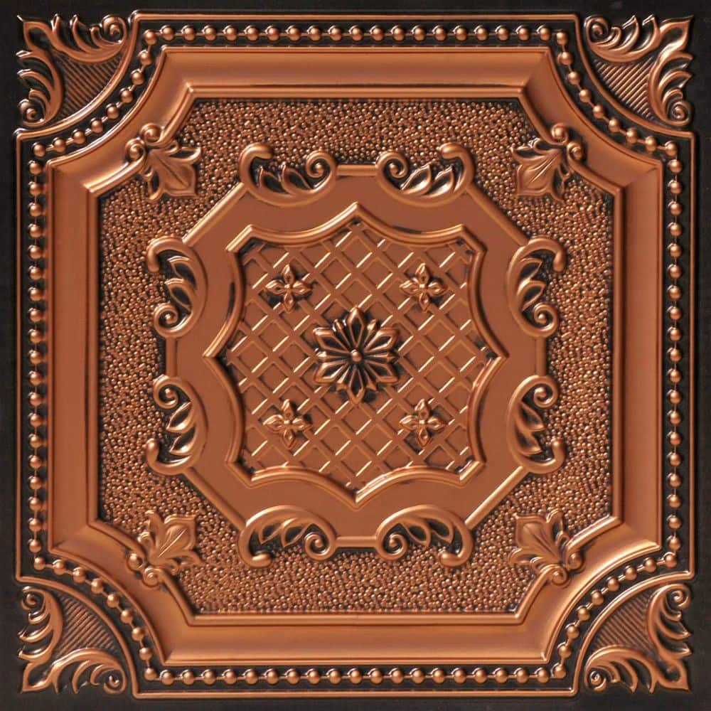 My Beautiful Damaris Antique Copper 2 ft. x 2 ft. PVC Faux Tin Glue-up or Lay-in Ceiling Tile (40 sq. ft./case) price history on PriceWatchPro