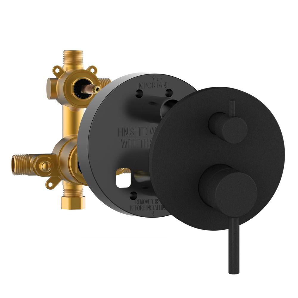 Matte Black Adjustable Multi-Head Shower System with Handheld