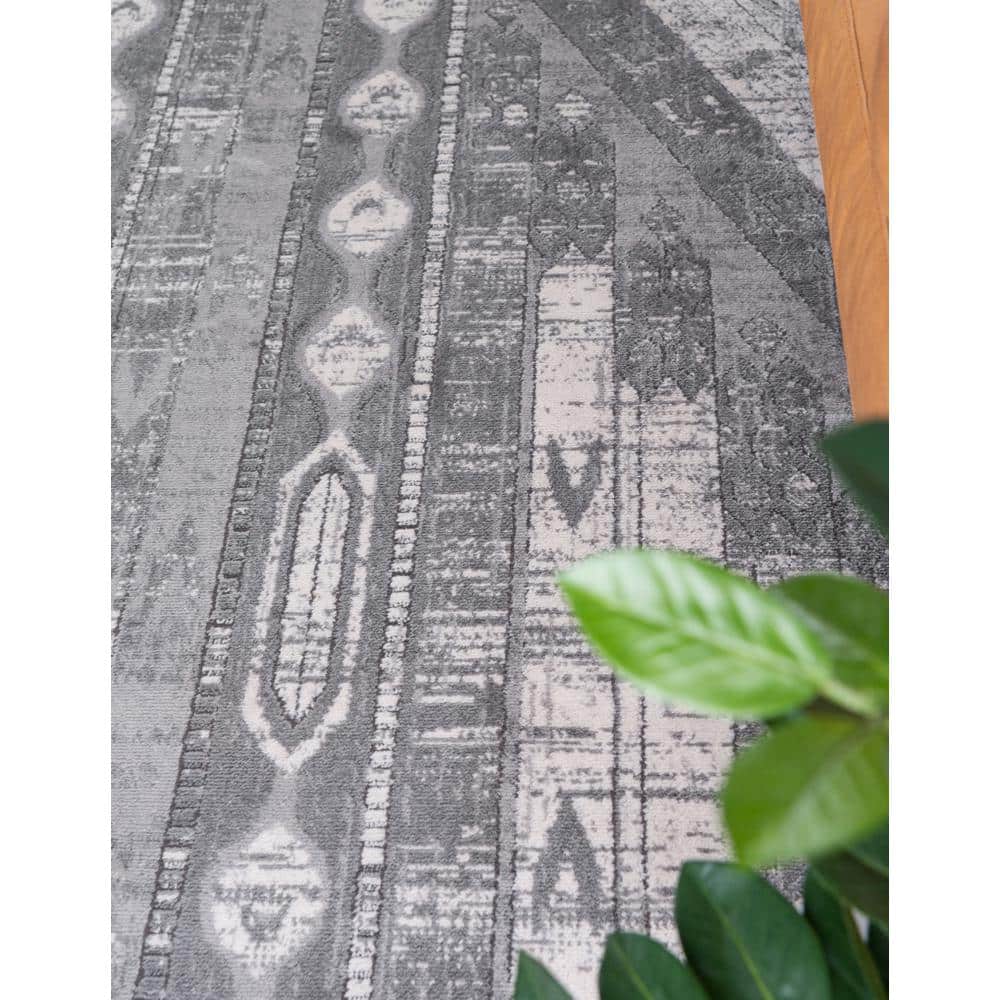 Portland Orford Geometric Indoor Gray Area Rug, 4' x 6'