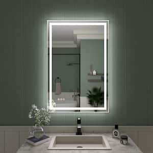 24 in. W x 36 in. H Frameless LED Single Bathroom Vanity Mirror in Polished Crystal