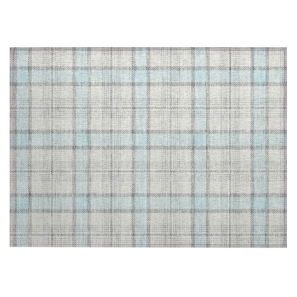 Chantille Machine Washable Indoor/Outdoor Abstract ACN1052 Sky 1 ft. 8 in. x 2 ft. 6 in. Area Rug