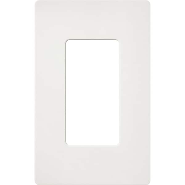 Lutron Claro 1 Gang Wall Plate for Decorator/Rocker Switches, Satin, Architectural White (SC-1-RW) (1-Pack)