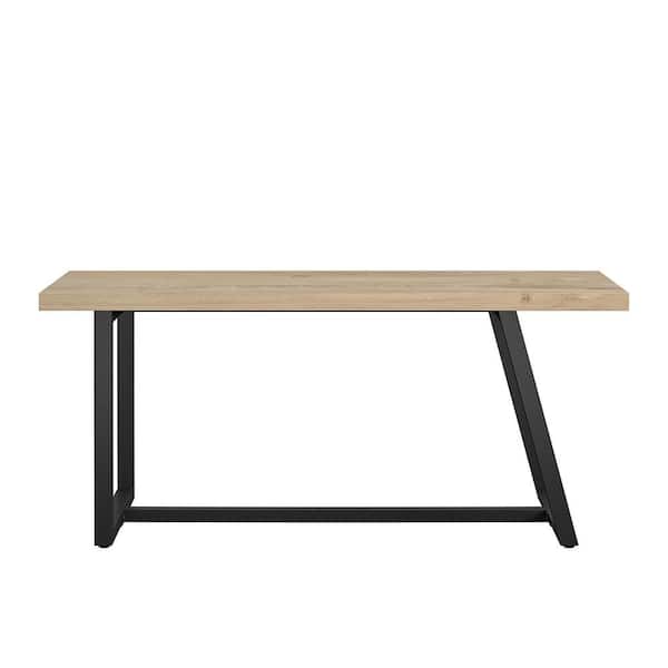 Novogratz Palomino Black Asymmetrical Entryway Bench (18.2 in. H x 41.9 in W x 15.47 in D)