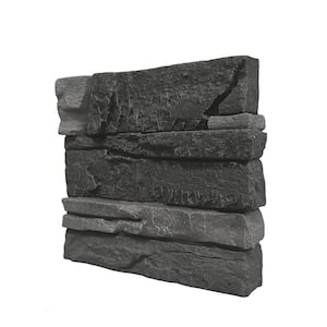 Stacked Stone Iron Ore 12 in. x 12 in. Faux Stone Siding Sample