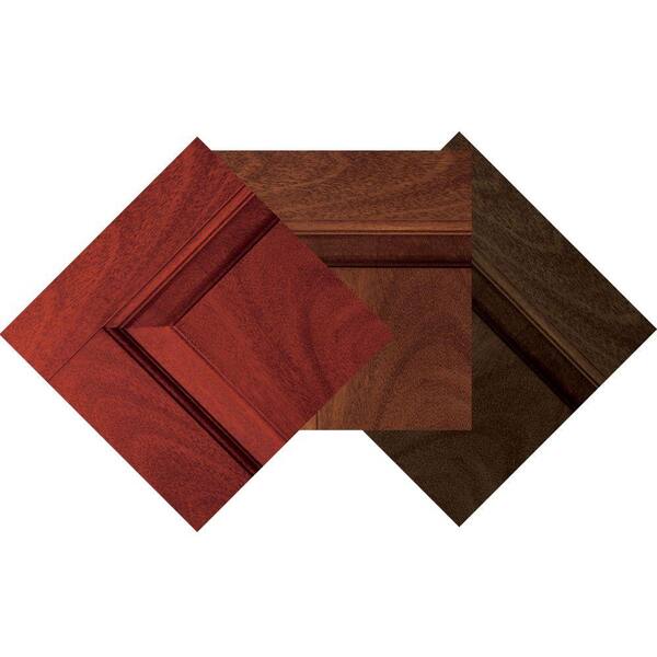 Feather River Doors Fiberglass Mahogany Woodgrain Stain Sample (3-Pack)