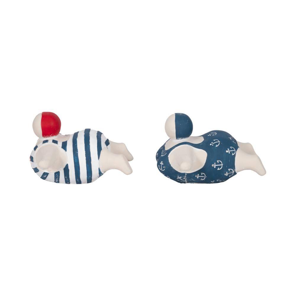 White 7 in. x 4 in. Ceramic Novelty Coastal Bathing Beauties Figurine price history on PriceWatchPro