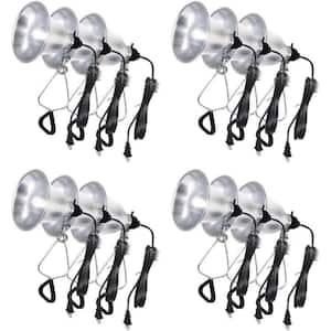 18/2 SPT-2 Cord 6 ft. Clamp Light with 5.5 in. Aluminum Reflector up to 60-Watt E26 Socket (no Bulb Included) (12-Pack)