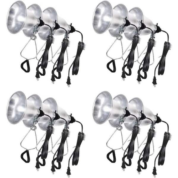 Tidoin 18/2 SPT-2 Cord 6 ft. Clamp Light with 5.5 in. Aluminum Reflector up to 60-Watt E26 Socket (no Bulb Included) (12-Pack)