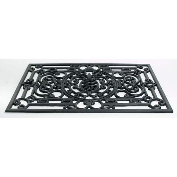 30 in. x 18 in. Black Rubber Outdoor Door Mat